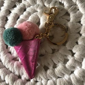 RARE Juicy Couture keychain key fob pink ice cream